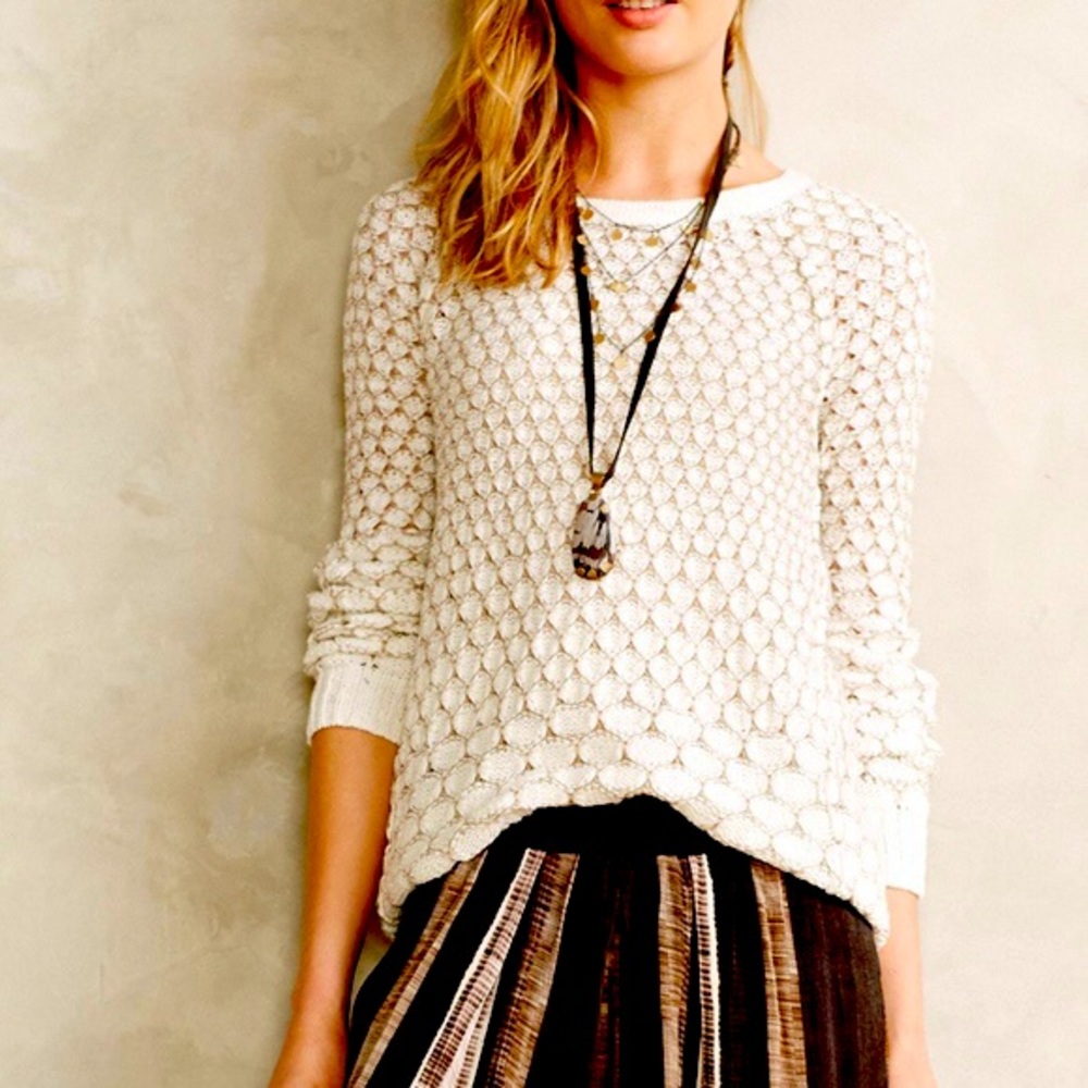 Moth by Anthropologie Honeycomb Sweater